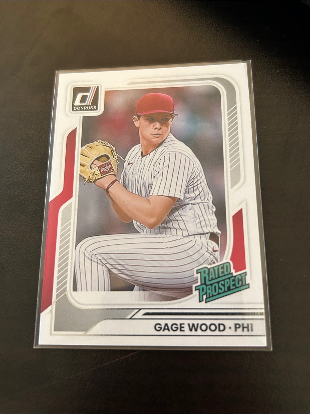 Donruss Gage Wood Rated Prospect Baseball Card - Philadelphia Phillies